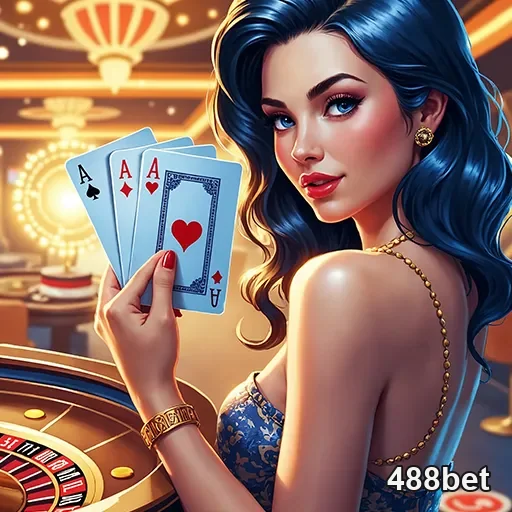 Imagem representando o cassino 488bet, destaque para a marca e ambiente de jogo online no site 488bet.